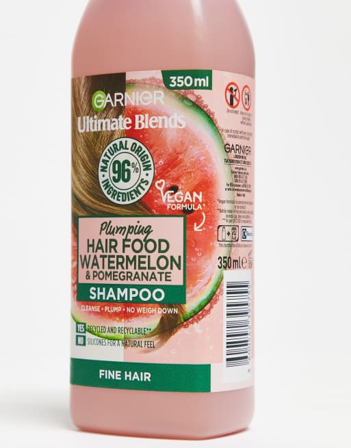 Garnier Ultimate Blends Plumping Hair Food Watermelon Shampoo for Fine Hair 350ml, 3 of 4