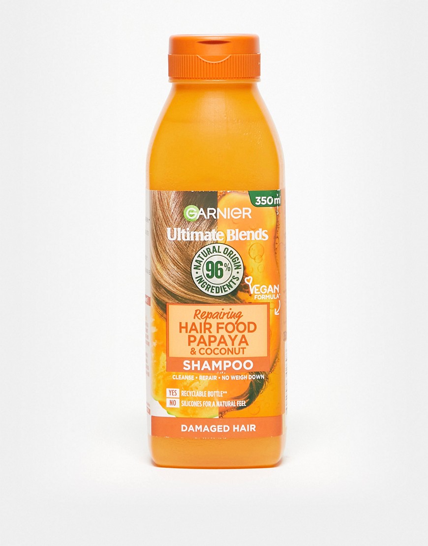 Garnier Ultimate Blends Repairing Hair Food Papaya Shampoo For Damaged Hair 350ml-No colour