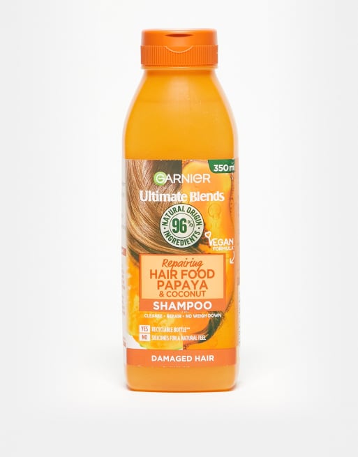 Garnier – Ultimate Blends Repairing Hair Food Papaya Shampoo For Damaged Hair – Schampo med papaya för skadat hår 350ml