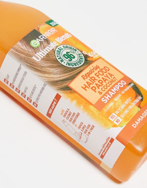 Garnier – Ultimate Blends – Szampon do włosów zniszczonych z papają 350 ml, 3 z 4