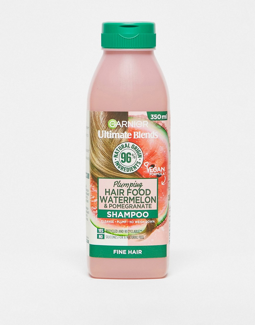 Garnier - Ultimate Blends - Voedende en volmakende shampoo met watermeloen voor fijn haar 350ml-Geen kleur