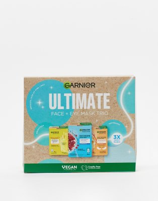 Garnier - Ultimate Face & Eye Mask - Dreiteiliges Geschenkset-Keine Farbe