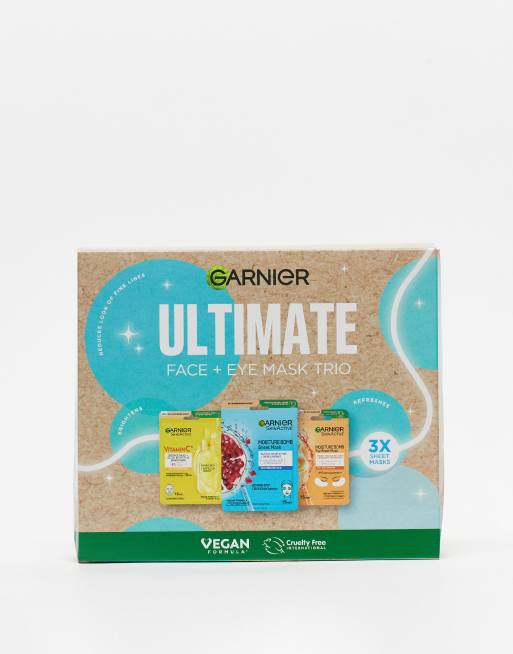 Garnier – Ultimate Face & Eye Mask Trio – Gåvoset med tre hudvårdsprodukter