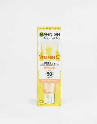 Garnier - Vitamin C - Daily UV Brightening Fluid Sheer Glow - Aufhellendes Fluid, LSF 50+, 40 ml-Keine Farbe