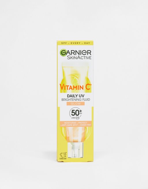 Garnier – Vitamin C Daily UV Brightening Fluid Sheer Glow – Hudvårdsprodukt med SPF50+, 40ml