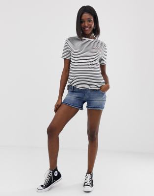 asos maternity denim shorts