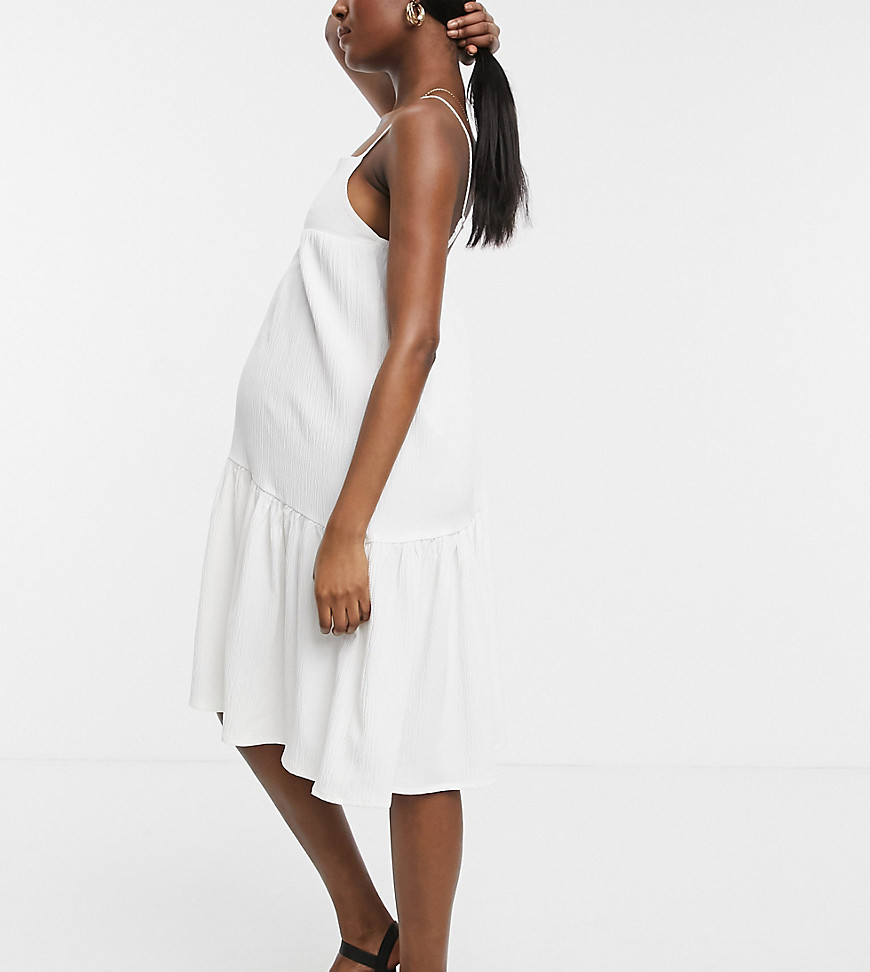 GeBe Maternity - Midi cami-jurk in wit