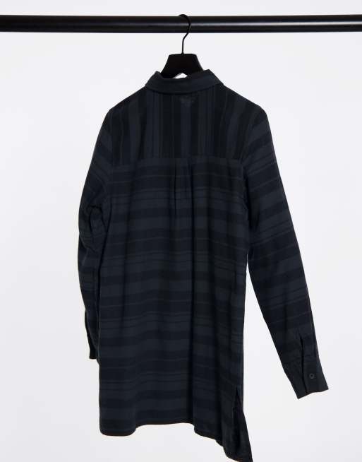 GeBe Maternity tonal stripe shirt in black, 2 of 4