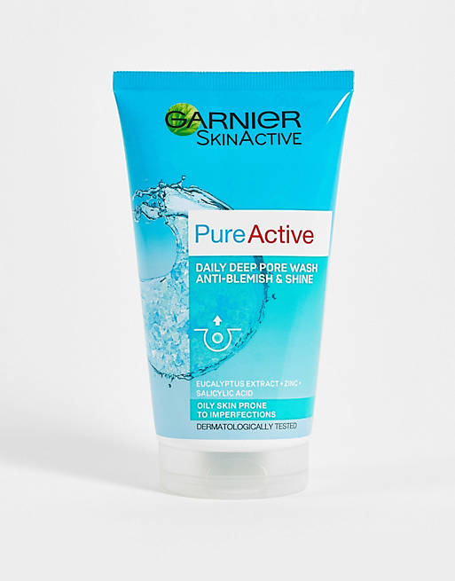 Gel facial antiespinillas para pieles grasas de 150 ml Pure Active Deep Pore de Garnier