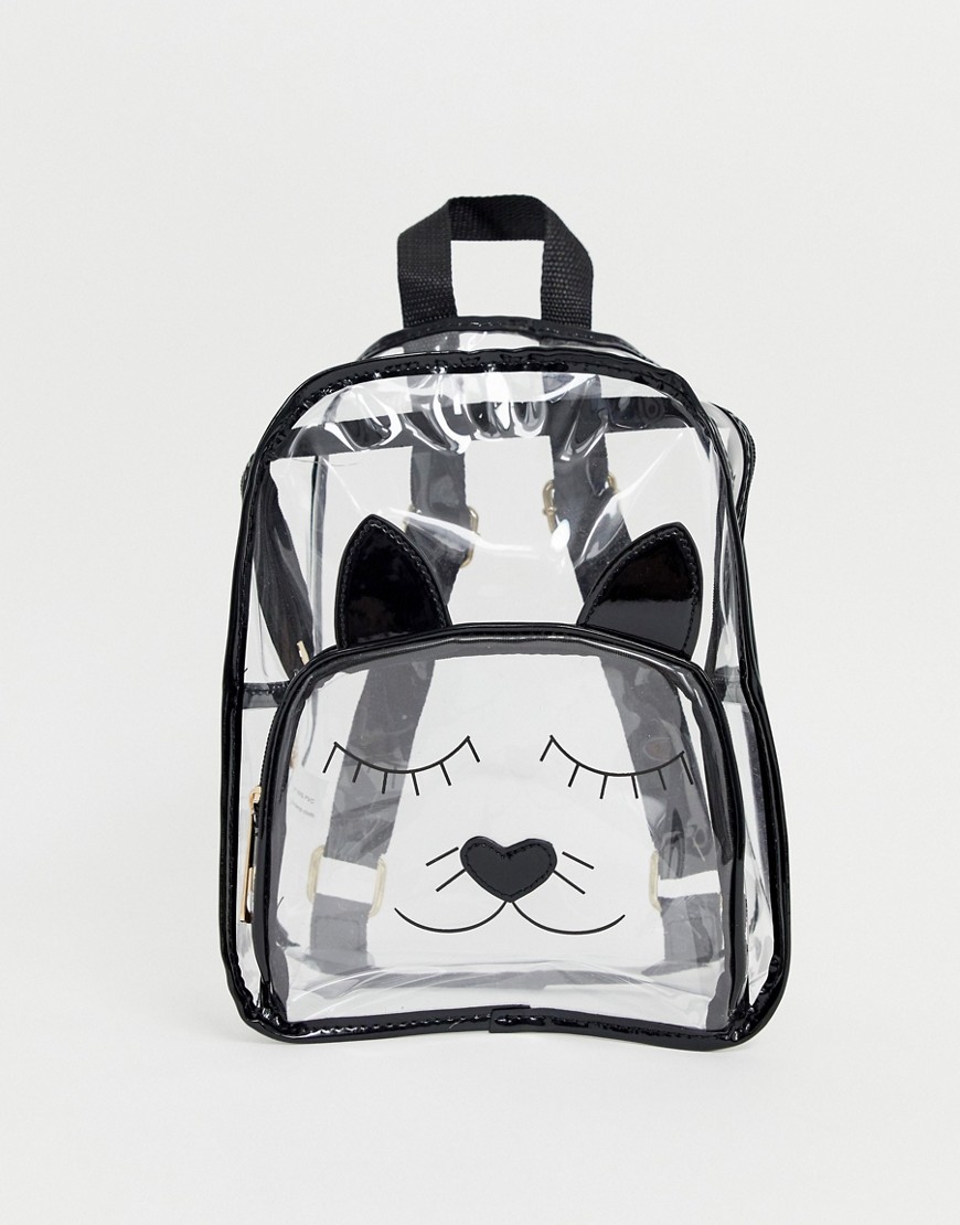 Gennemsigtig rygsæk med katteansigt fra Yoki