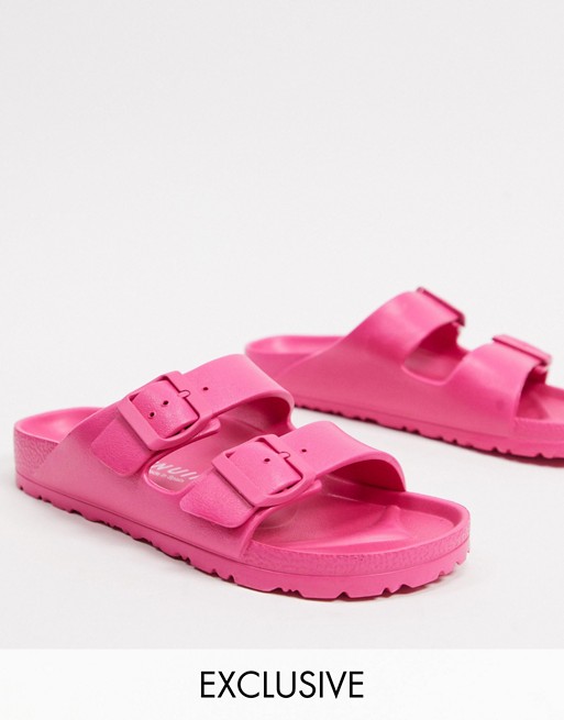 Genuins Exclusive Mallorca double strap light weight slides in pink