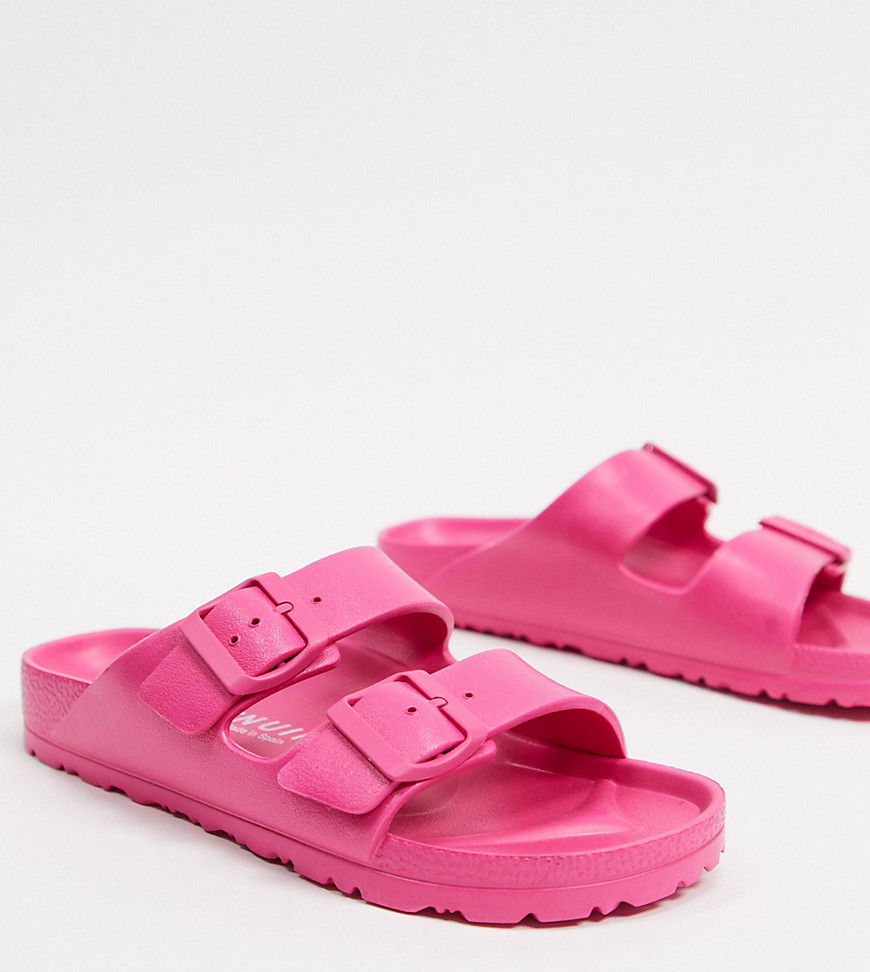 Genuins Exclusive Mallorca double strap light weight slides in pink