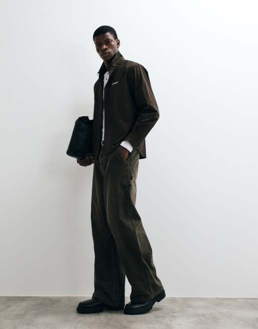 geruit overhemd met lange mouwen in bruin, 2 van 5