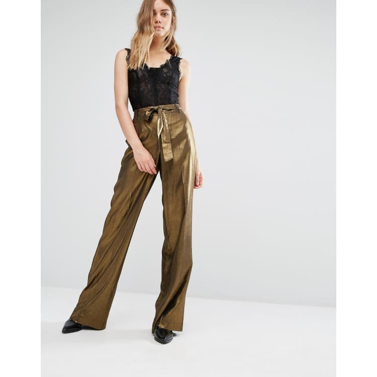 Gold lame pants store mens