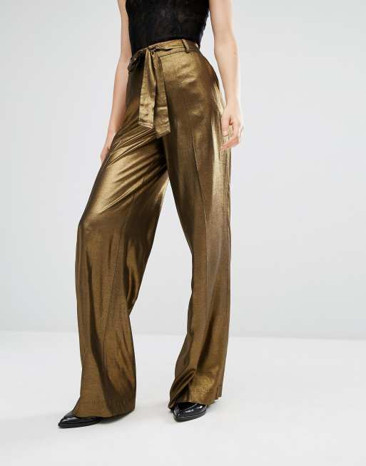 Gold lame 2024 hot pants