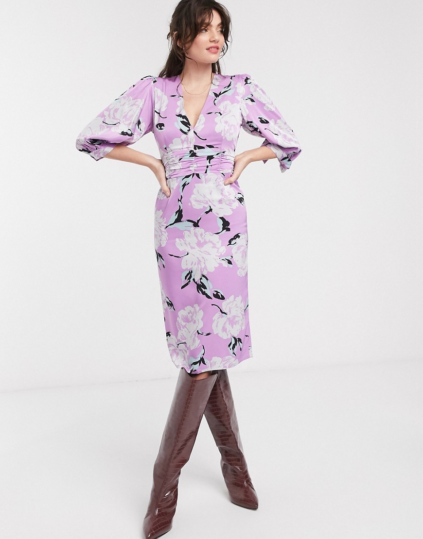 Gestuz Gwin floral print dress-Purple