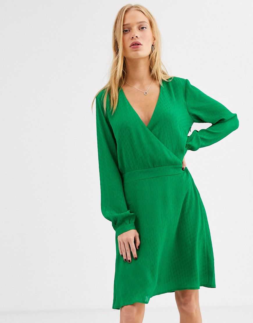 Gestuz Nete Wrap Dress-Green