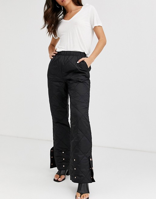 Gestuz Ray quilted sateen co-ord trousers