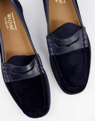 bass navy loafers