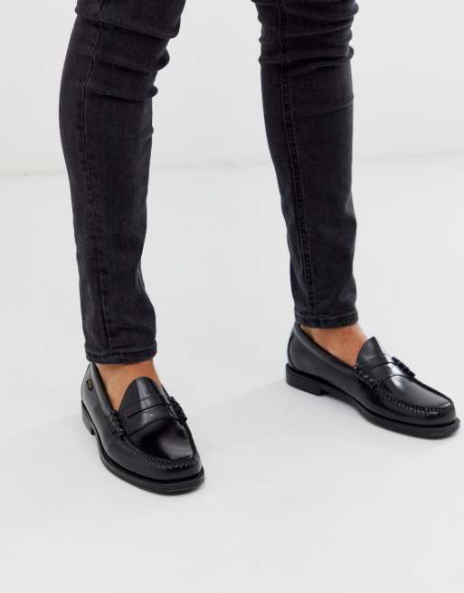 G H Bass Co Easy Weejuns Larson Penny Leather Loafers In Black