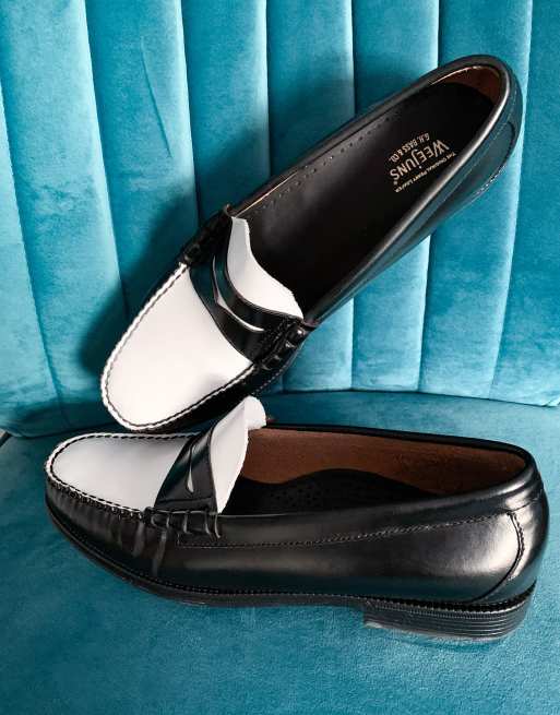 G.H. Bass & Co. Easy Weejuns Larson penny loafers in white and black