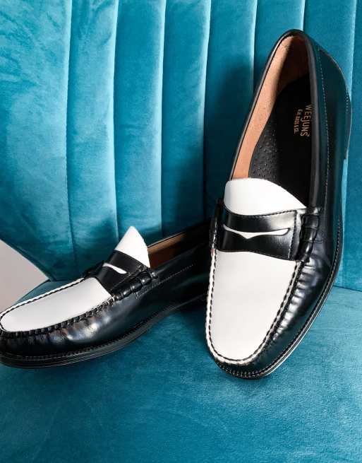 G.H. Bass & Co. Easy Weejuns Larson penny loafers in white and black