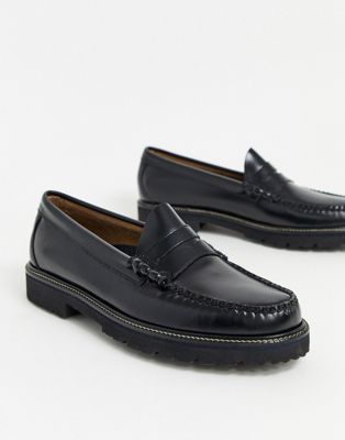 G.H. Bass easy weejun 90 chunky loafers in black | ASOS