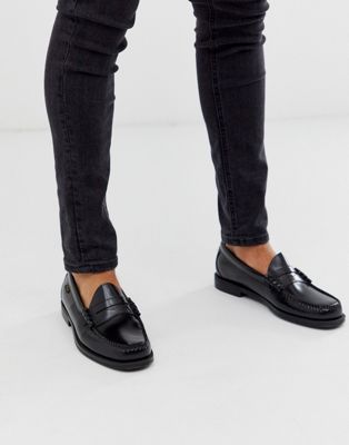 bass black loafers