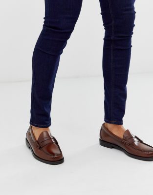 bass leather loafers