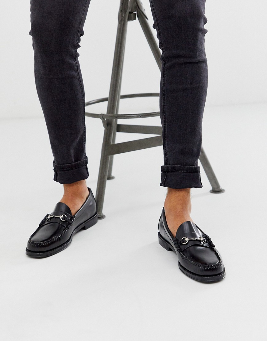 G.H. Bass easy weejuns lincoln leather loafers in black