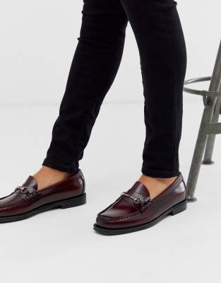 bass leather loafers