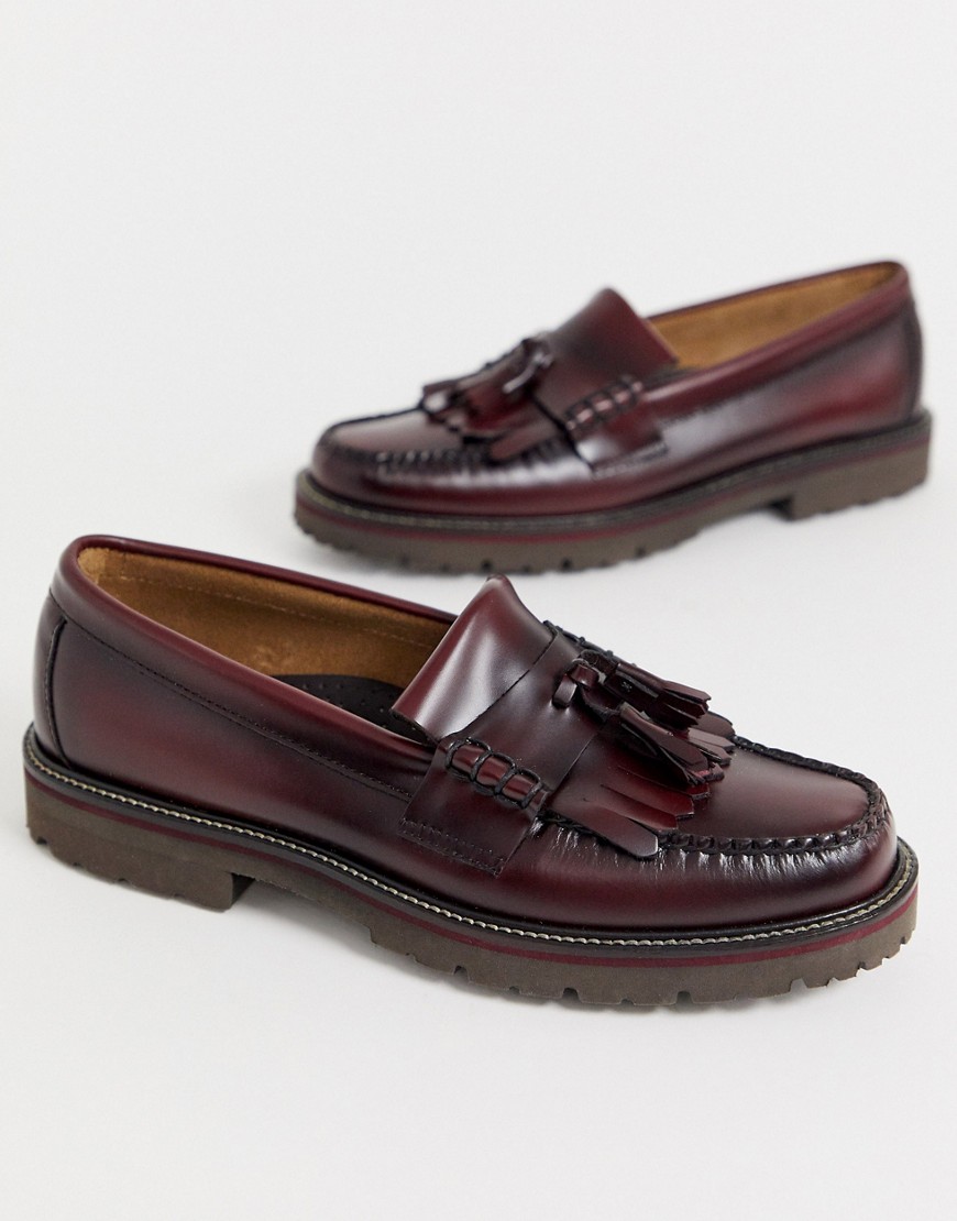 G.H. Bass weejuns 90s larson leather loafers in burgundy-Red