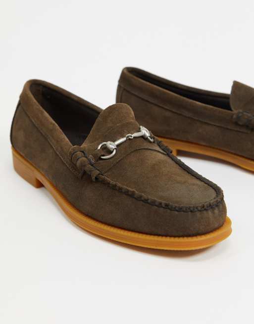 G.H. Bass weejuns larson suede loafers in tan | ASOS