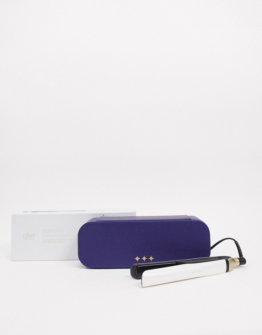 Ghd Platinum+ Flat Iron In Iridescent White Gift Set With Vanity Case-no Color