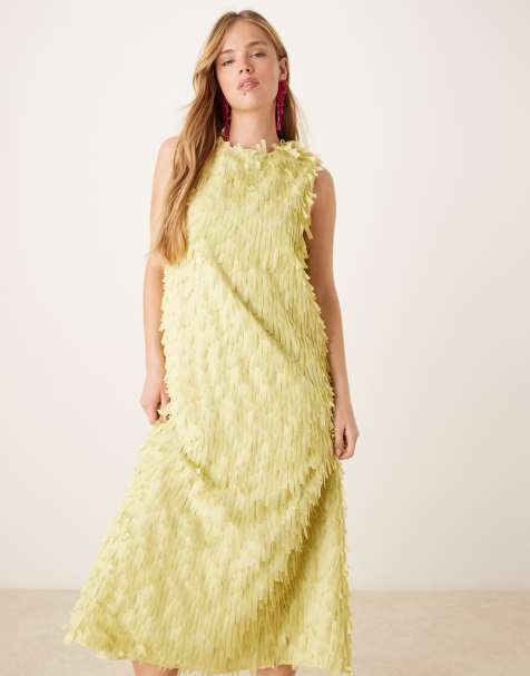 Ghospell 3D midi dress in olive - view 1