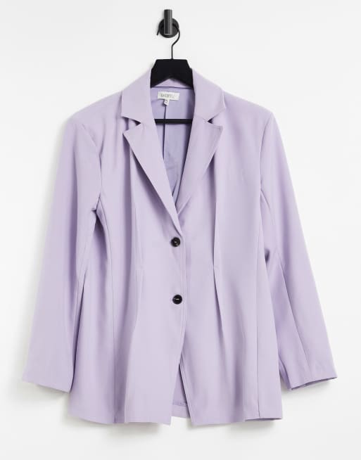 Ghospell blazer and tailored bermuda shorts co-ord in lilac, 3 of 3