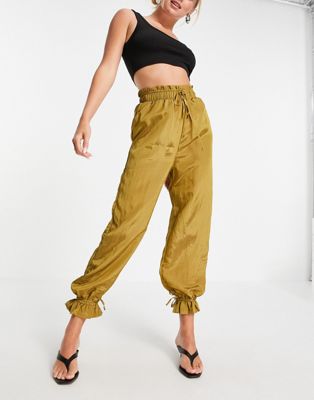 Ghospell Chronical drawstring trousers in camel - ASOS Price Checker