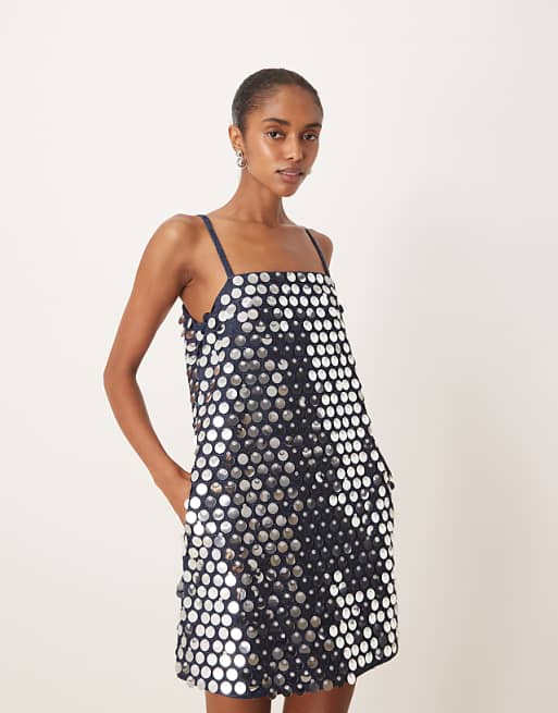 denim sequin dress So Flirty Strapless Glitter Skater everyday glam Style Tip Pair with white sneakers or sandals for a casual daytime look Vegas Mini Dress ~ Embellished