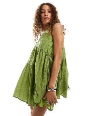 counter pleated mini dress ghospell Ghospell Mini Dresses - Sale up to 80% off