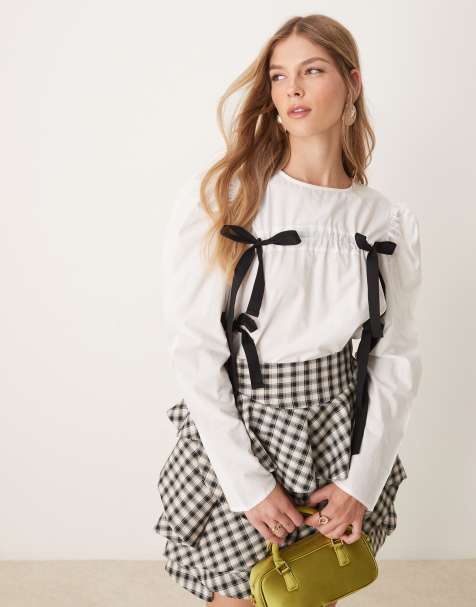 Ghospell drawstring top in white - view 1