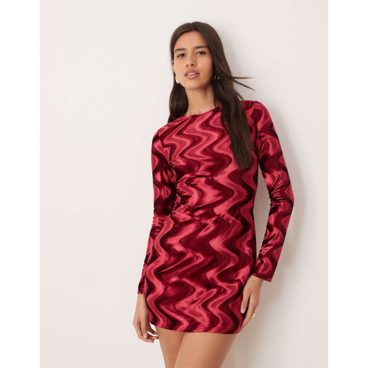 burgundy chevron dress Ghospell - Cecily Velvet Mini - Women - Polyester - M A modern Upload_Date_5/5 Sparkly Galaxy Rhinestone Purple Color:C.