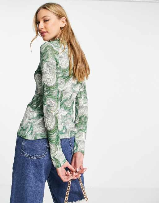 Ghospell fitted shirt in tonal swirl print, 2 of 4