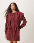 [Ghospell] Ghospell Frankie fringe mini dress in red L Plus RED
