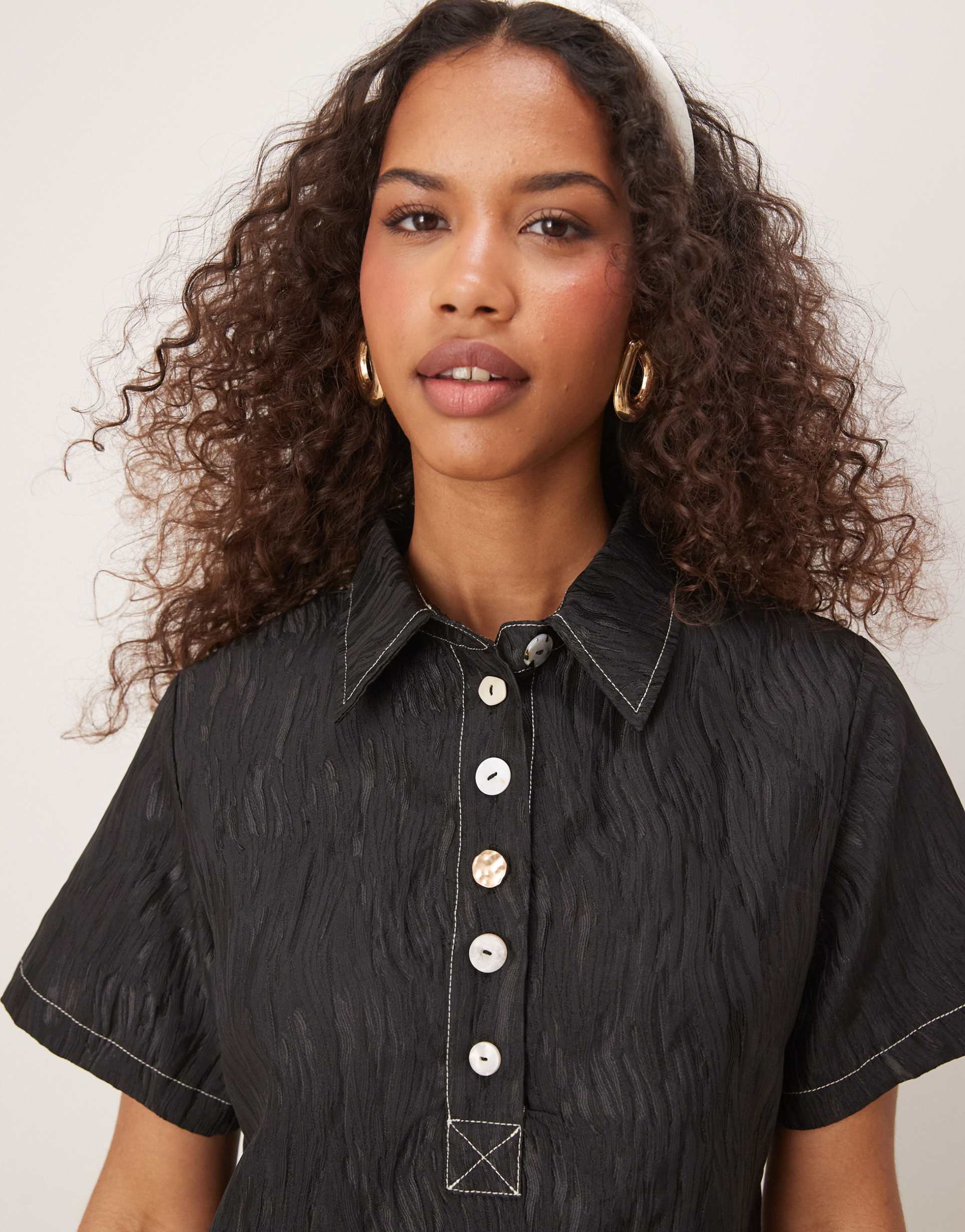 ghospell gabby mini dress in black