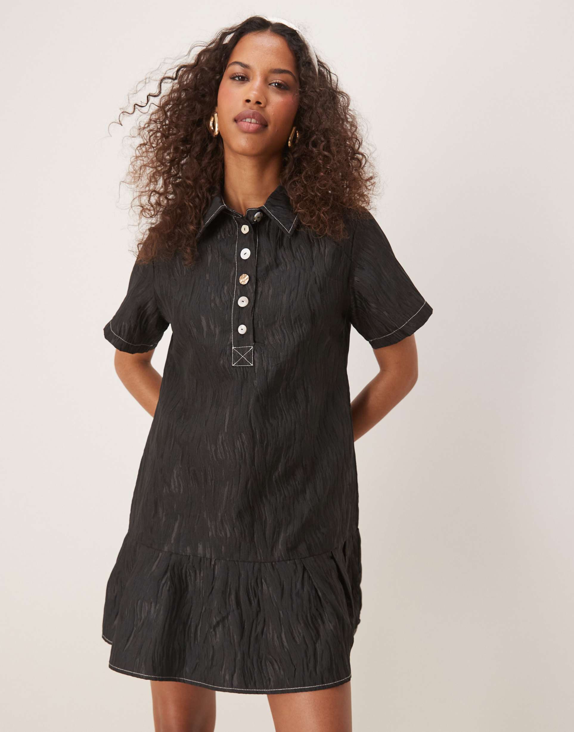 ghospell gabby mini dress in black