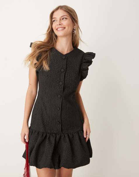 Ghospell jacquard mini dress in black - view 1