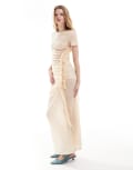 [Ghospell] Ghospell lace midaxi dress in vintage cream-White M Vintage Cream
