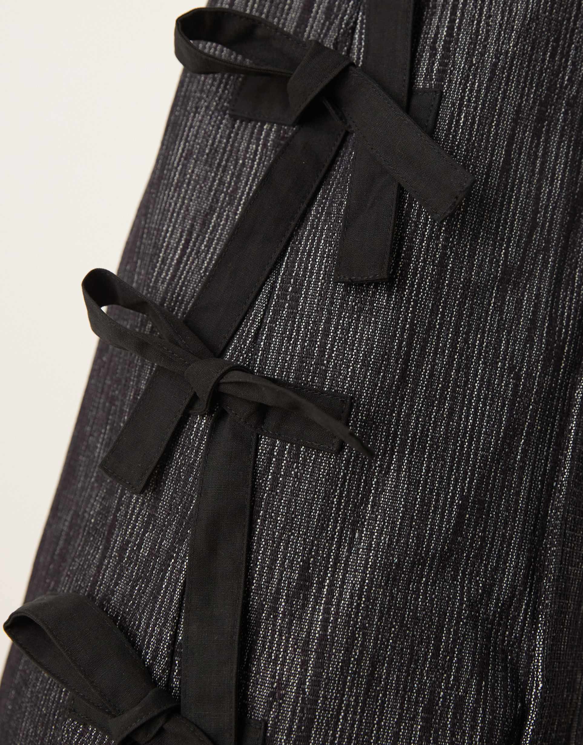 ghospell mara mini dress with side bow detail in black