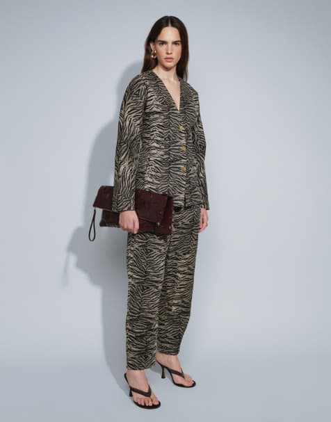 Ghospell Razan cotton set in brown tiger - view 1