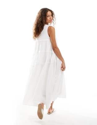 ghospell ruched midi dress Ghospell Textured Ruched Midi Dress in Pink